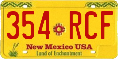NM license plate 354RCF