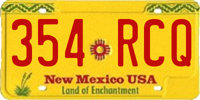 NM license plate 354RCQ