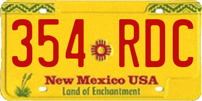 NM license plate 354RDC