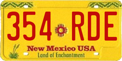 NM license plate 354RDE