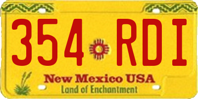NM license plate 354RDI