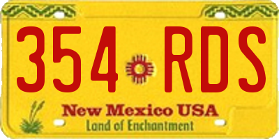 NM license plate 354RDS