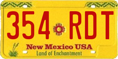 NM license plate 354RDT