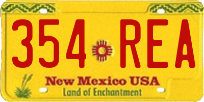 NM license plate 354REA