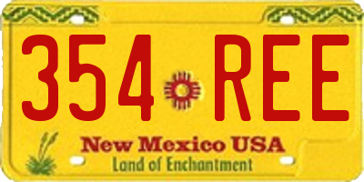 NM license plate 354REE