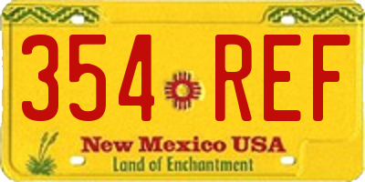 NM license plate 354REF