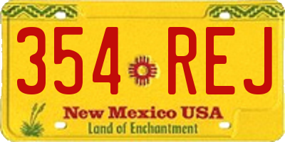 NM license plate 354REJ