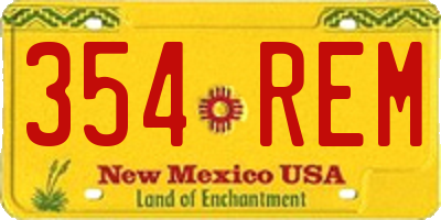 NM license plate 354REM