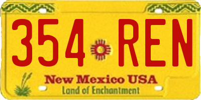 NM license plate 354REN
