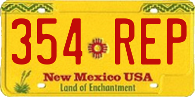 NM license plate 354REP