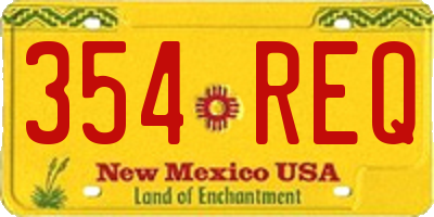 NM license plate 354REQ
