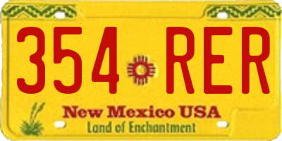 NM license plate 354RER