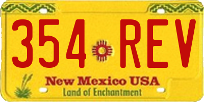 NM license plate 354REV