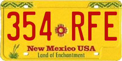 NM license plate 354RFE