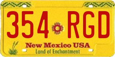 NM license plate 354RGD