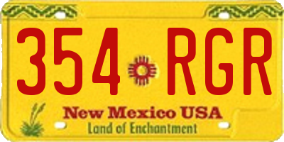 NM license plate 354RGR