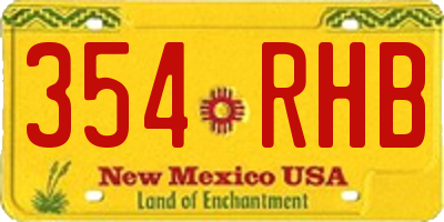 NM license plate 354RHB