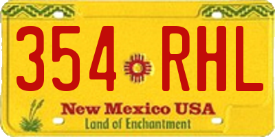 NM license plate 354RHL