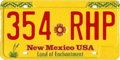 NM license plate 354RHP