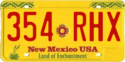 NM license plate 354RHX