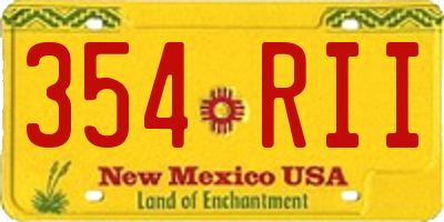 NM license plate 354RII