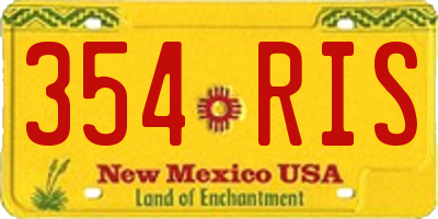 NM license plate 354RIS