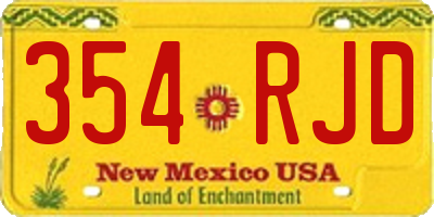 NM license plate 354RJD