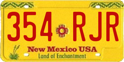 NM license plate 354RJR