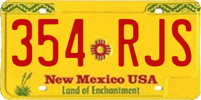 NM license plate 354RJS