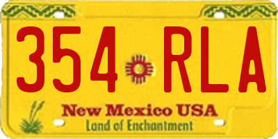 NM license plate 354RLA