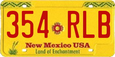NM license plate 354RLB