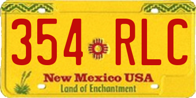 NM license plate 354RLC