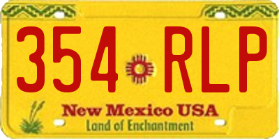NM license plate 354RLP