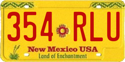 NM license plate 354RLU