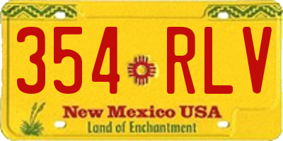 NM license plate 354RLV