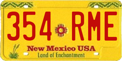 NM license plate 354RME