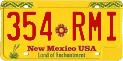 NM license plate 354RMI