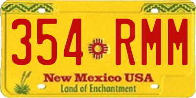 NM license plate 354RMM