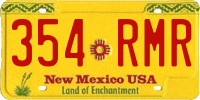 NM license plate 354RMR