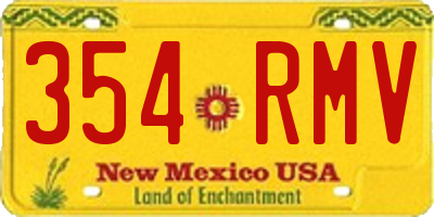 NM license plate 354RMV