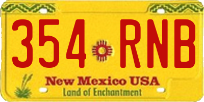 NM license plate 354RNB