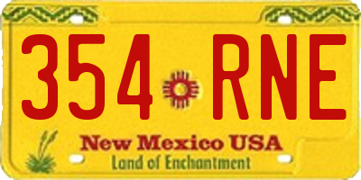NM license plate 354RNE