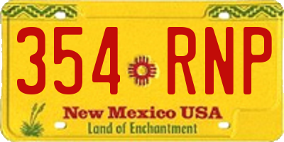 NM license plate 354RNP