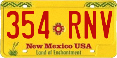 NM license plate 354RNV