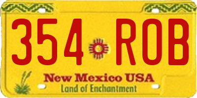NM license plate 354ROB