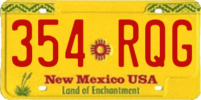 NM license plate 354RQG