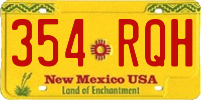 NM license plate 354RQH
