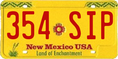 NM license plate 354SIP