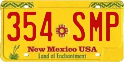 NM license plate 354SMP