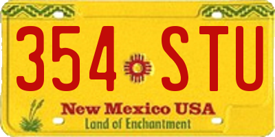 NM license plate 354STU